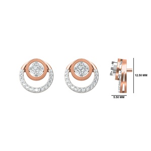 Pendientes bonitos certificados IGI chapados en rodio con corte CNC de diamante cultivado en laboratorio de eminencia brillante en oro de 10K/14K/18K - Product Image 2