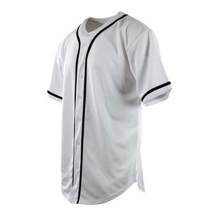 OEM Custom Made Baseball Uniforme Team Jersey Respirant Polyester Spandex Blanc Couleur Bouton Sublimation Impression Numérique Point - Product Image 5