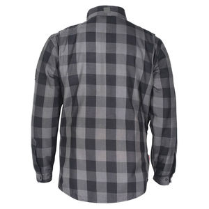 Conception Printemps Automne Taille américaine Western Cowboy Polyester Coton mélangé Perle Bouton pression à manches longues Flanelle Chemise à carreaux Hommes - Product Image 5