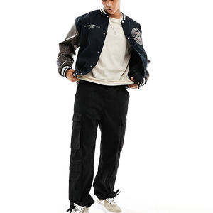 Wholesale Custom Designer Logo Jackets Casual Baseball Jacket Letterman Coat Cotton Unisex Varsity Jackets - Product Image 3