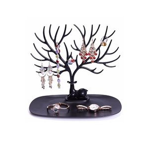 Soporte de Metal negro para joyería, colgante de pendientes en forma de árbol pulido mate, para uso múltiple - Product Image 1
