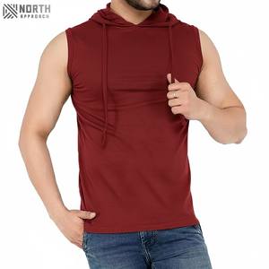 <b>Sleeveless</b> Hooded Sweatshirt For Gym Summer Streetwear Heat Transfer & Bubble Printing Lightweight Breathable Oversized Hoodies - Product Image 1