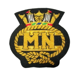 Royal QC Crown Blazer Badge Wire Bullion Hand Embroidery Luxury Fashion <b>Sew</b>-On Patches Crest Design Custom Embroidered - Product Image 4
