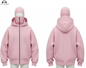 ONSTYLE SPORTS Masque d'hiver à capuche Tissu polaire de haute qualité Logo personnalisé Polyester/coton teint uni Respirant Écologique - Product Image 4