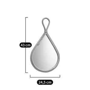 Espejo de decoración de pared de ratán en forma de lágrima de diseño clásico estilo Vintage al por mayor de Vietnam - Product Image 3