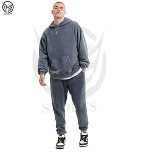 Luxe 600 Gsm français éponge pull à capuche personnalisé surdimensionné polaire avec goutte épaule épais coton lourd pour l'hiver hommes - Product Image 3