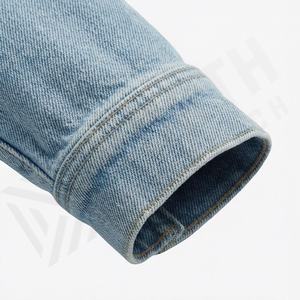 Veste en jean pour femme de couleur unie personnalisée, vêtements de rue, qualité tendance, décontractée, vêtements d'extérieur, manteau, design moderne - Product Image 6