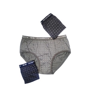 Factory Direct Sale Women's 3-Pack Printed Lace High Cut <b>Underwear</b> Panties Everyday Style Knitted Weaving Girls - Product Image 2