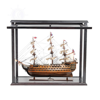 HMS Victory présentoir de réplique de cèdre en bois de taille moyenne de style nautique peint à la main modèle sur le thème de la maison décor à collectionner