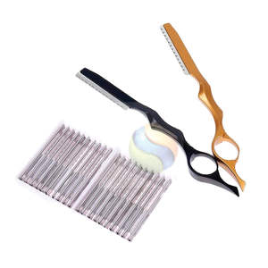 Navaja de Afeitar Recta de Acero Inoxidable con Logotipo Personalizado Premium, Navaja de Afeitar Profesional para Barbería, Navaja de Entresacar con Mango de Madera - Product Image 2