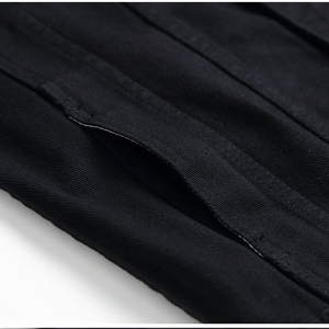 แจ็กเก็ตผ้ายีนส์ผู้ชายสไตล์ไฮสตรีทเคลือบคอปกตั้งขนาดสั่งทำ - Product Image 2