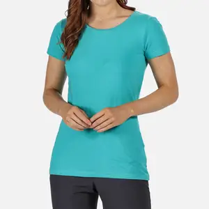 Hot Sale Custom OEM Service Latest Style Women T Shirt Casual Wear Solid Color Lightweight Women T Shirt