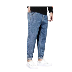 Baggy pour hommes 100% coton Jeans Enzyme Stone Wash Jeans Style Denim Coupe ample Jeans de haute qualité Pantalon Couleur personnalisée - Product Image 4