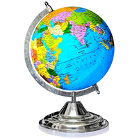 Globo Terráqueo Náutico con Base Metálica Brillante, Esfera Celestial, Hecho a Mano, Regalo Único, Decoración para el Hogar, Marca ALAM, Precio Razonable
