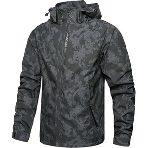 New Arrival High Quality 100% Polyester Winter Quilted Hooded <b>Canvas</b> <b>Jacket</b> <b>Men</b> Casual Waterproof Breathable Stand Collar Front - Product Image 1