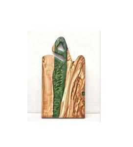 Planche à découper ronde en bois de résine multicolore, épaisseur 1,5 cm, surface résistante aux rayures, facile à nettoyer - Product Image 5