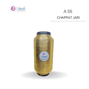 Broderie haute ténacité A 55 Chapat Jari MS Type Polyester Chapat jari avec Lurex S et ST Type Métallique Chapat Jari - Product Image 1