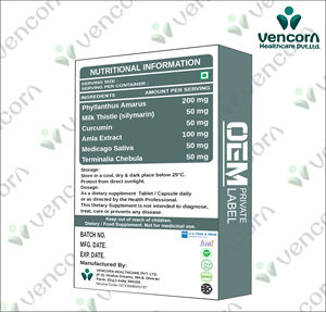 Comprimés pour le soin du foie 01 enrichis en extrait de chardon-marie 50 mg et mélange d'herbes pour les projets de produits nutritionnels en marque blanche - Product Image 6