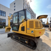 Excavatrice sur chenilles Komatsu PC70 d'occasion fiable pour les travaux de terrassement et la construction routière