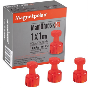 Magnetoplan Memohalter 11 X 18 mm 11mm 0,5kg Ferrit Rot 4 St./Pack for File <b>Folder</b> Accessories Magnet - Product Image 3