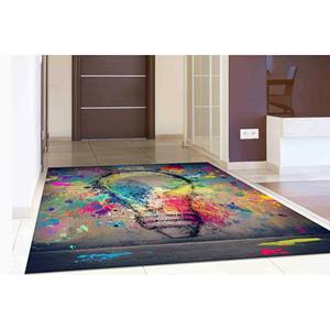 Tapis Graffiti Ampoule Lumineuse Colorée : Revêtement de Sol d'Art Moderne, Tapis Doux Non Tissé - Product Image 5