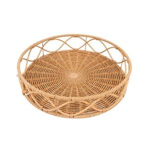 Panier rond en rotin le plus récent pour le service du café et la solution de rangement pour la décoration intérieure - Product Image 1