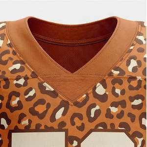 Camiseta de Fútbol Americano para Adultos de Alta Calidad al por Mayor, Número Personalizado, Logotipo, Impresión Digital, Talla Grande, Ropa Deportiva de Equipo, 100% Poliéster - Product Image 4