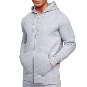 Fabricantes de sudaderas con capucha para ropa personalizada Algodón de peso pesado French Terry Street Sudadera con capucha de tres capas con cremallera para hombres 100% algodón - Product Image 3