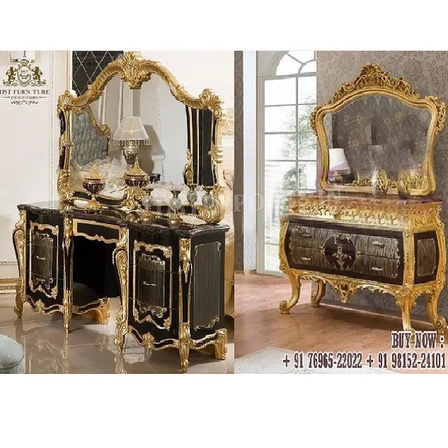 Black Victorian Dresser - Luxurious Egyptian Theme Set