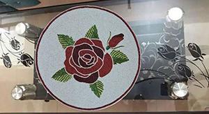 ผ้าคาดโต๊ะประดับลูกปัดกุหลาบแดงลายดอกไม้สำหรับงานแต่งงานเทศกาลคริสต์มาสรับประทานอาหารตกแต่งบ้าน - Product Image 2