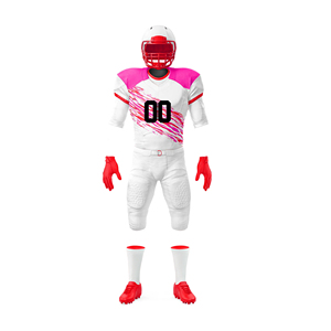 Uniforme de football américain personnalisé en sublimation, de qualité supérieure pour les équipes et les joueurs, 100% polyester respirant, séchage rapide, fabriqué au Pakistan - Product Image 3