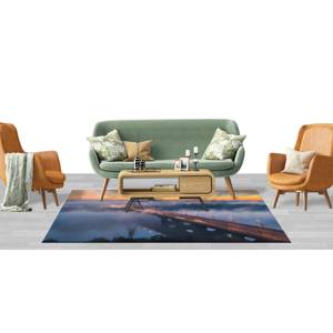 Alfombra Estampada con Paisaje Colorido: Diseño Vibrante de Cielo y Puente de Kiev, Ucrania, Alfombra de Chenilla - Product Image 3