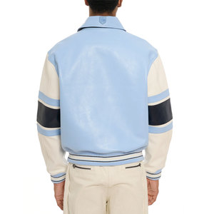 Chaqueta de Cuero Vacuno de Primera Calidad, Transpirable, de Secado Rápido, con Cuello Alto, para Hombre, Estilo Urbano, Colores Personalizados - Product Image 4
