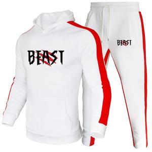 Ensemble de survêtement pour hommes vêtements de sport Offre Spéciale une pièce pantalon noir à capuche mode hommes deux pièces extérieur confortable jogging décontracté - Product Image 5