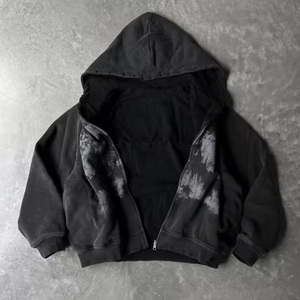 Fabricant de sweat à capuche Double Triple couche 100% coton Sudaderas Hombre personnalisé poids lourd impression lavage à l'acide pull à capuche hommes - Product Image 3