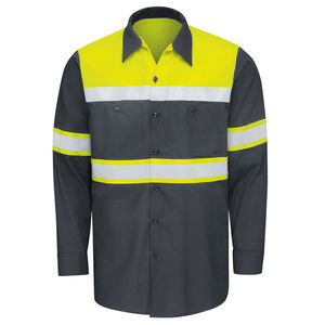 Camisa de Seguridad de Trabajo de Manga Larga para Hombre, Antibacteriana, de Alta Visibilidad, Reflectante, de Secado Rápido e Impermeable, Venta al Por Mayor de Fábrica - Product Image 5