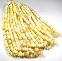 Opalite naturelle teintée jaune de 16 pouces, 8-8,5 mm, lisse, en forme de rondelle, qualité supérieure, polie, pour pendentif/collier, vente en gros