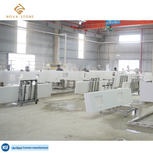 NV171 Comptoir de salle de bain en quartz pour salle de bain Authentique apparence robuste non toxique Fabricant d'usine Vietnam - Product Image 4