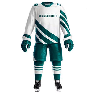 Venta caliente logotipo personalizado 100% poliéster uniformes de hockey sobre hielo nuevos conjuntos deportivos casuales disponibles - Product Image 2