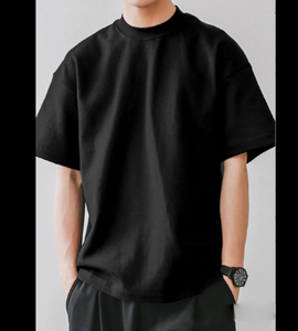 เสื้อยืดฮิปฮอปแขนสั้นทรงโอเวอร์ไซส์ผู้ชาย 2 สี รุ่นคัสตอม ปี 2025 ผ้าฝ้าย 100% สำหรับเล่นกีฬา - Product Image 5