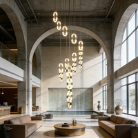 Lustres à chaînes pour plafonds hauts, grand hôtel, nouveau design, luminaire suspendu à chaînes pour escalier, hall d'entrée, salon à plafond haut