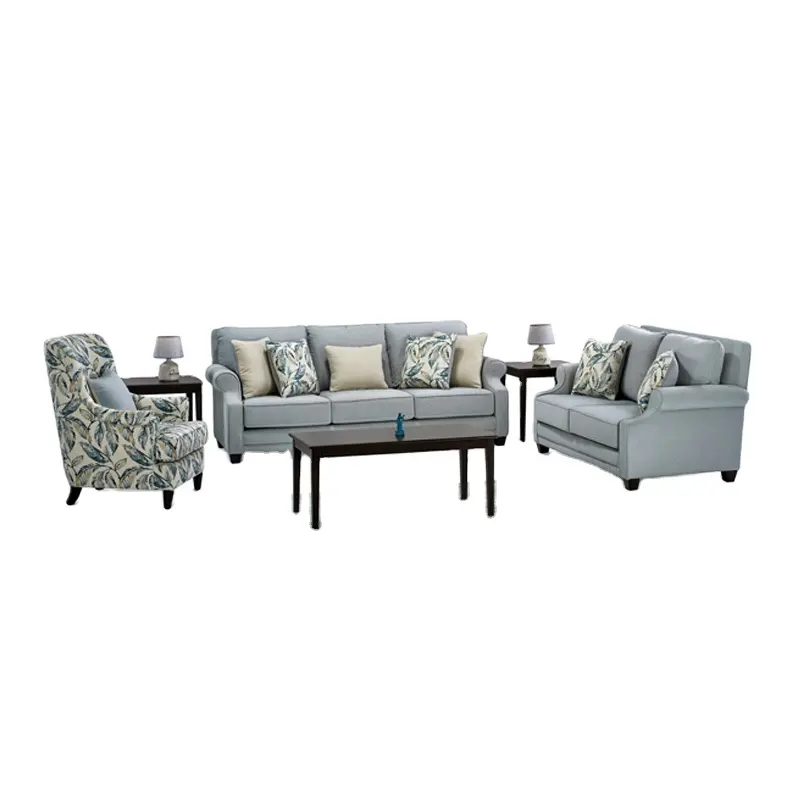 Mobili da soggiorno moderni set di divani e sedie blu cielo dalla collezione di mdf di mobili per la casa di Durabella