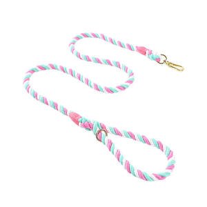 Macramé personalizado Paracord Color Pastel redondo empuñadura tejida hecha a mano Color degradado Nylon perro Correa 6 pies cuerda hecha a mano - Product Image 6