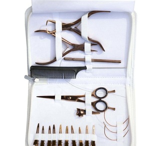Ensemble d'outils professionnels pour extensions de cheveux en acier inoxydable multifonctionnel de haute qualité, ensemble de pinces de qualité supérieure pour usage commercial - Product Image 1