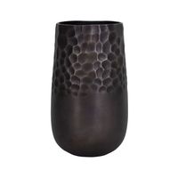 Vase de table en aluminium fait main, écologique, en forme de bouteille, au design moderne Art Déco, motif laiton antique, pour décoration de Noël