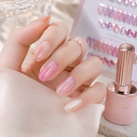Vernis à ongles gel UV effet œil de chat Cloud Diamond Peach Spirit, brillant et scintillant, longue tenue, qualité salon