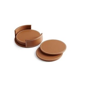 Sous-verre en cuir, prix attractif pour la maison, l'hôtel, les fêtes, utilisation sur table, classique, 5 mm, nouveau design, cadeau promotionnel, fête de mariage - Product Image 1