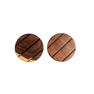 แผ่นรองแก้วทำจากไม้อะคาเซียแผ่นรองแก้วทำจากไม้ธรรมชาติสำหรับตกแต่งโต๊ะเป็นมิตรกับสิ่งแวดล้อม - Product Image 2