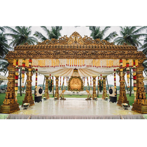 Royal South Indian Manavarai Wedding Mandap Luxury Indian Fijian Wedding Mandap Boda hindú Royal Fiber Mandap Fabricante Reino Unido - Product Image 1