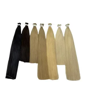 Cutícula alineada personalizada de alta calidad, cabello humano virgen crudo, cabello rubio negro Natural de color a granel, paquete de rizos dobles - Product Image 1
